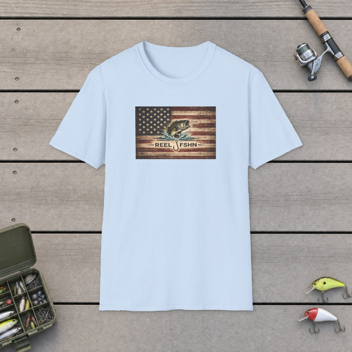 American Flag With Bass T-Shirt