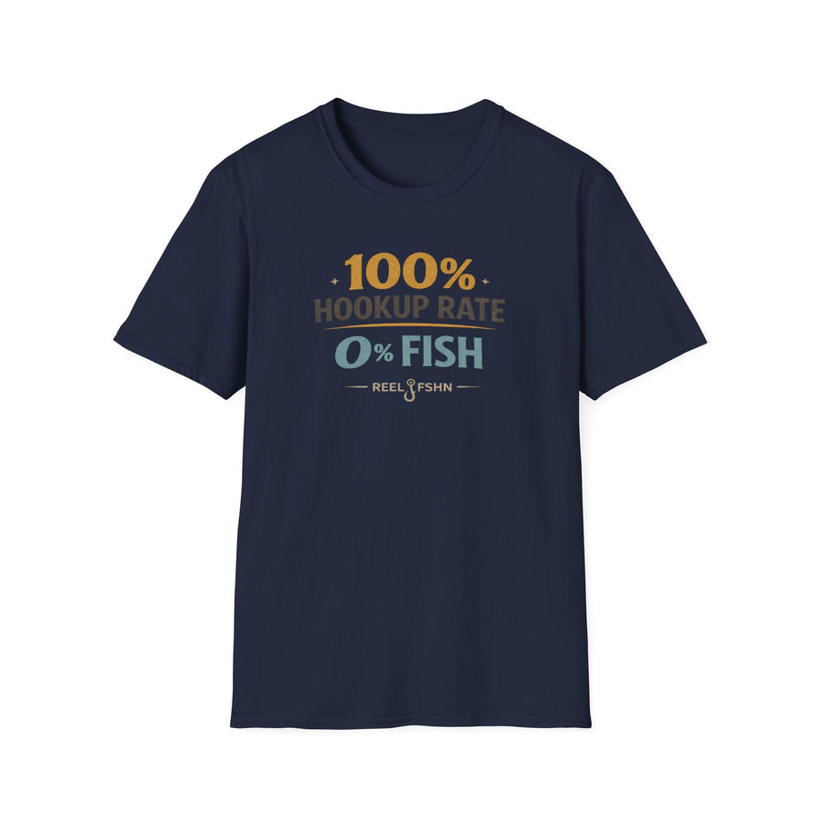 100% Hookup Rate 0% Fish T-Shirt product view