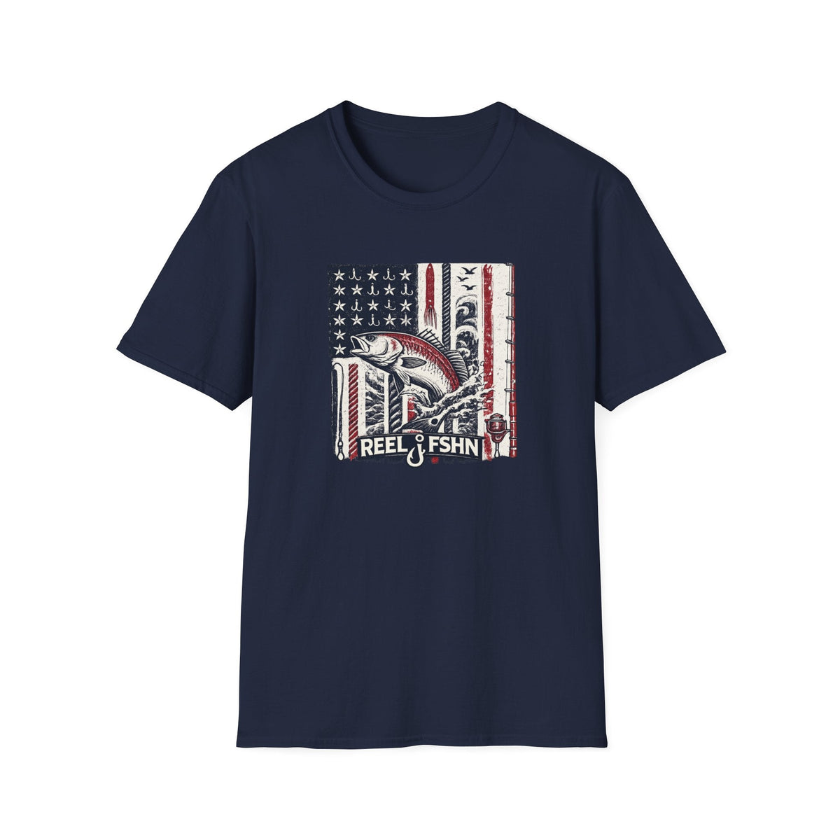 American flag with Tuna T-Shirt