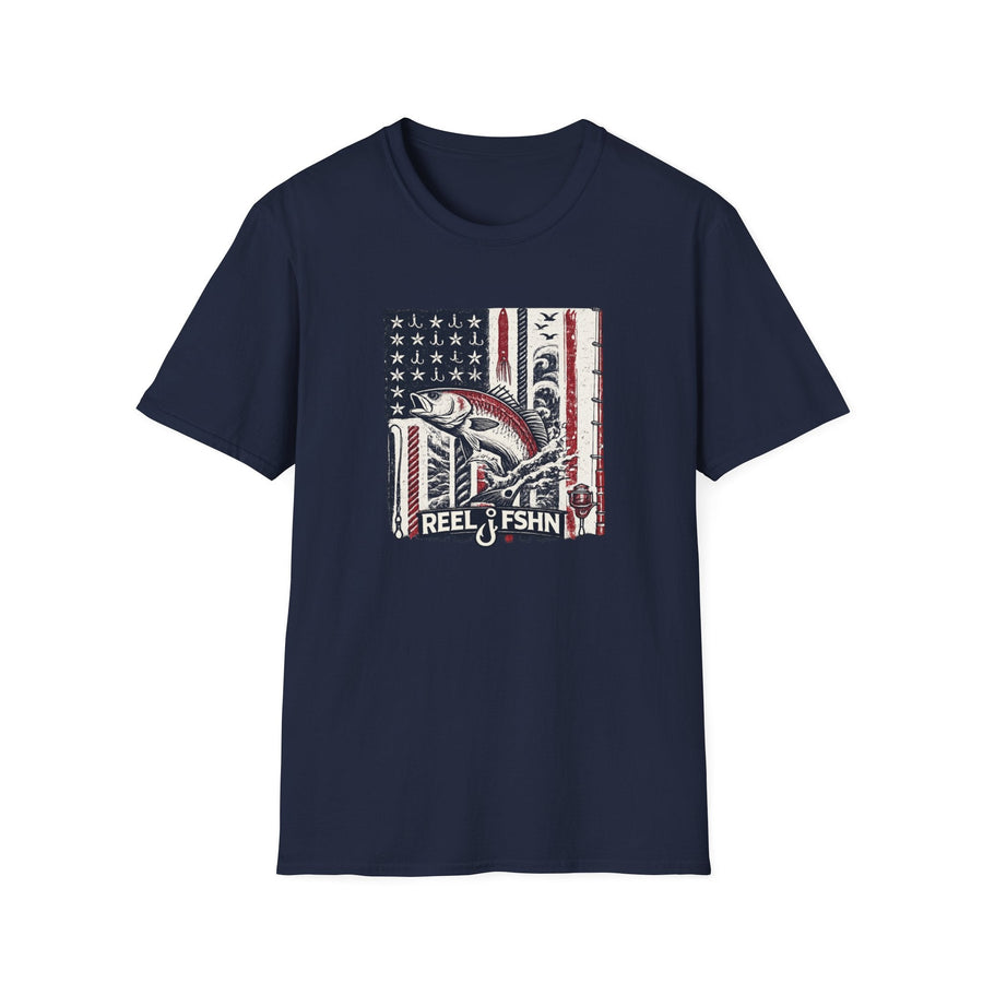 American flag with Tuna T-Shirt product view