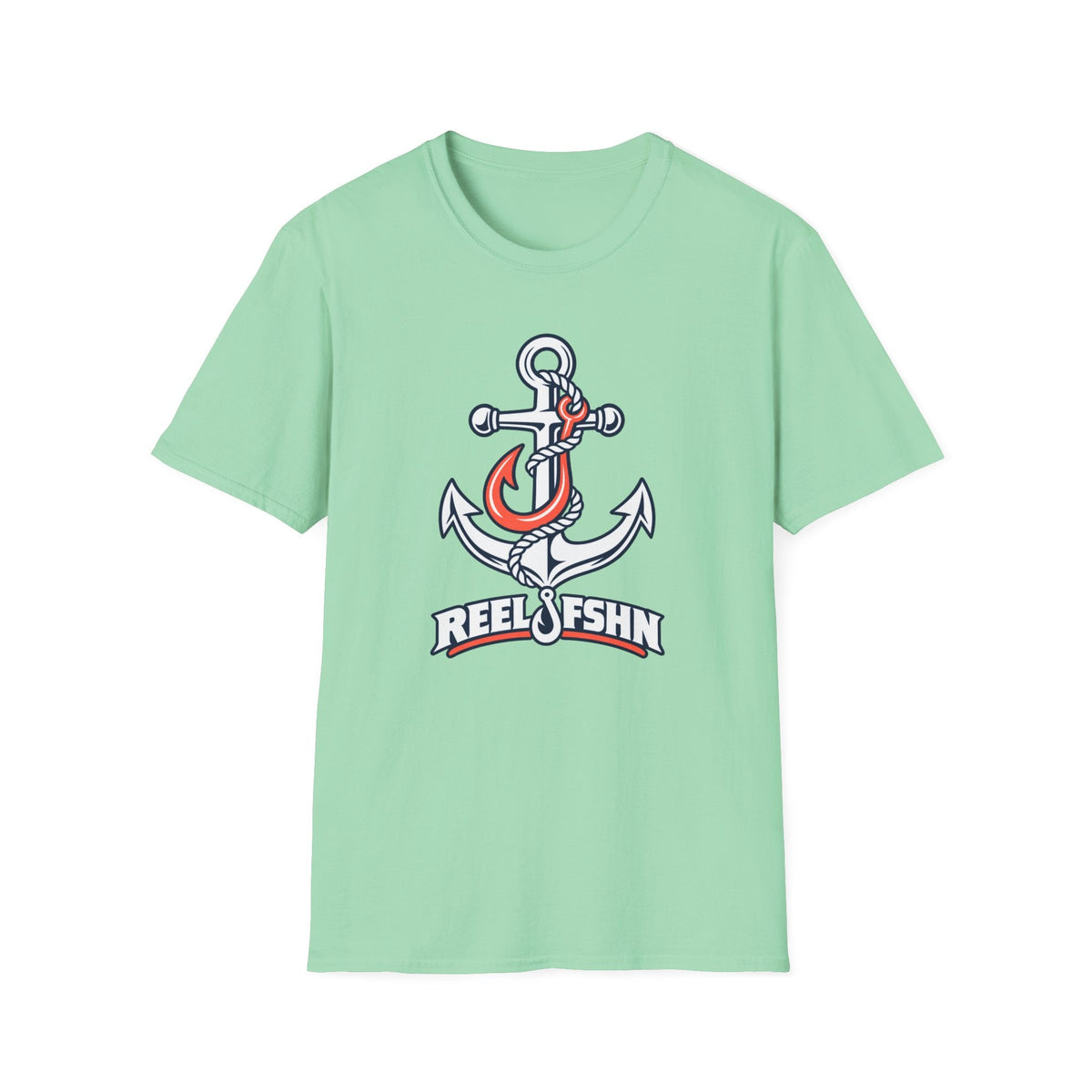 Coral & White Anchor T-Shirt