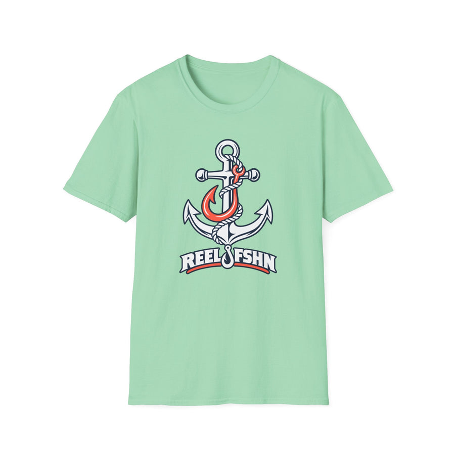 Coral & White Anchor T-Shirt product view