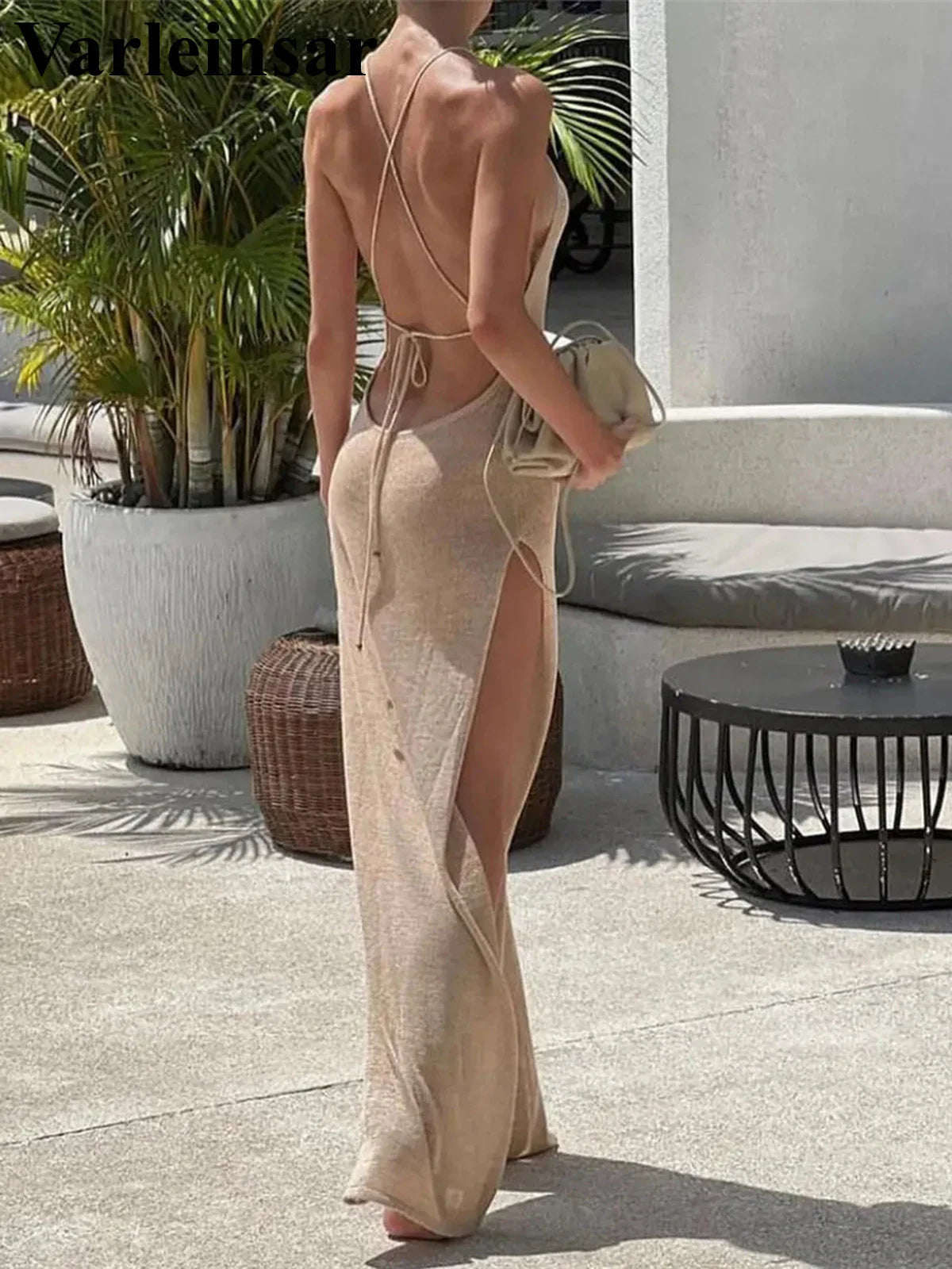 Santorini Back-Tie Maxi